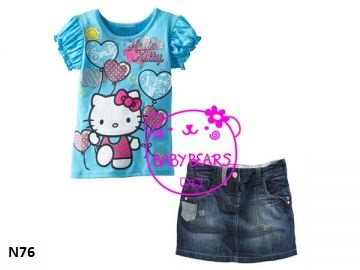 setelan hello kitty rok mini